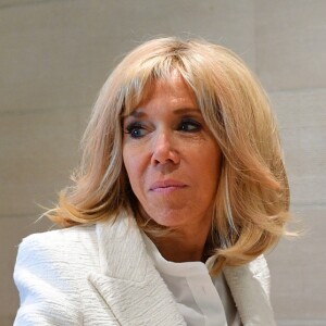 Brigitte Macron - Visite de Giverny. Le 23 avril 2019 © Christian Liewig / Pool / Bestimage