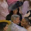 George Clooney, sa femme Amal, Serena Williams, Idris Elba et Sabrina Dhowre- Cérémonie de mariage du prince Harry et de Meghan Markle en la chapelle Saint-George au château de Windsor, Royaume Uni, le 19 mai 2018.