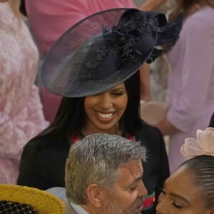 George Clooney, sa femme Amal, Serena Williams, Idris Elba et Sabrina Dhowre- Cérémonie de mariage du prince Harry et de Meghan Markle en la chapelle Saint-George au château de Windsor, Royaume Uni, le 19 mai 2018.