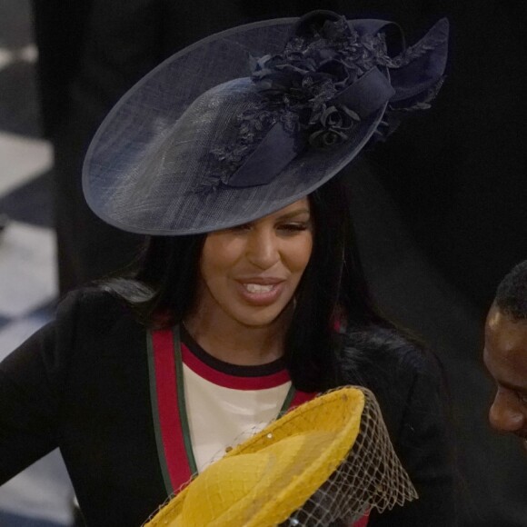 George Clooney, sa femme Amal, Idris Elba et Sabrina Dhowre - Cérémonie de mariage du prince Harry et de Meghan Markle en la chapelle Saint-George au château de Windsor, Royaume Uni, le 19 mai 2018.