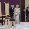 Cérémonie de l'abdication, appelée "Taiirei-Seiden-no-gi", de l'Empereur Akihito et de l'Impératrice Michiko du Japon au palais impérial à Tokyo. Le 30 avril 2019