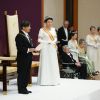 Le nouvel empereur Naruhito a pris ses fonctions et fait un bref discours inaugural, le 1er mai 2019 à Tokyo.