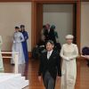 Cérémonie d'abdication de l'empereur Akihito, en présence de l'impératrice Michiko et du nouvel empereur du Japon Naruhito avec sa femme Masako, à Tokyo, le 30 avril 2019