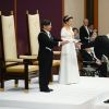 Le nouvel empereur Naruhito a pris ses fonctions et fait un bref discours inaugural, le 1er mai 2019 à Tokyo.