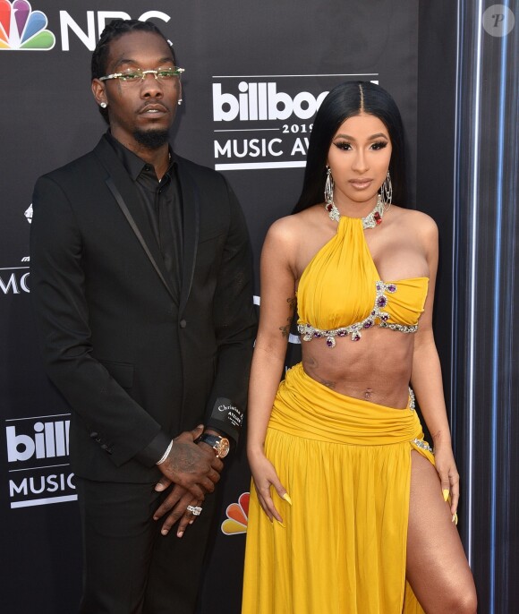Offset et sa compagne Cardi B à la soirée Billboard Music Awards 2019 au MGM Grand Garden Arena à Las Vegas, le 1er mai 2019