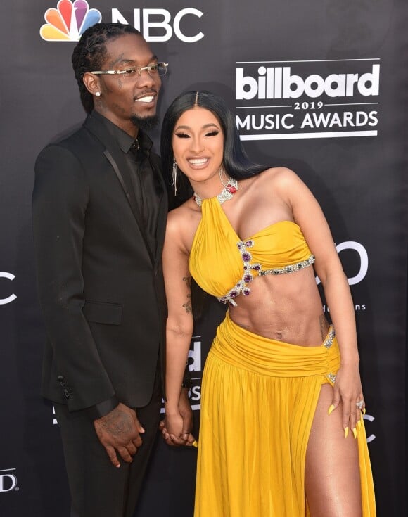 Offset et sa compagne Cardi B à la soirée Billboard Music Awards 2019 au MGM Grand Garden Arena à Las Vegas, le 1er mai 2019