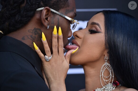 Cardi B et son mari Offset à la soirée Billboard Music Awards 2019 au MGM Grand Garden Arena à Las Vegas, le 1er mai 2019.