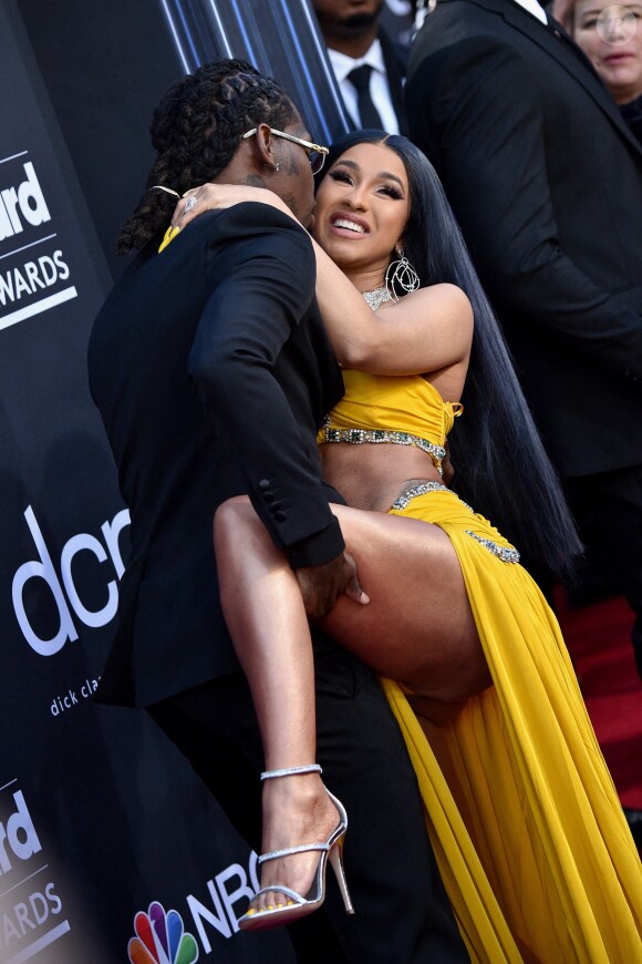 Cardi B et son mari Offset à la soirée Billboard Music Awards 2019 au MGM Grand Garden Arena à Las Vegas, le 1er mai 2019.