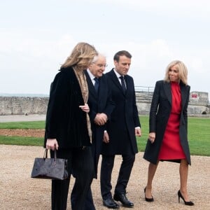 La première dame Brigitte Macron, Laura Mattarella, la fille de Sergio Mattarella, président d'Italie - Le président Emmanuel Macron accueille Sergio Mattarella, président de la République d'Italieau, au château royal d'Amboise pour la commémoration du 500e anniversaire de la mort de Léonard de Vinci le 2 mai 2019. © David Nivière / Pool / Bestimage