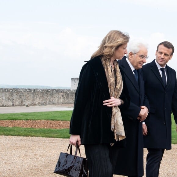 La première dame Brigitte Macron, Laura Mattarella, la fille de Sergio Mattarella, président d'Italie - Le président Emmanuel Macron accueille Sergio Mattarella, président de la République d'Italieau, au château royal d'Amboise pour la commémoration du 500e anniversaire de la mort de Léonard de Vinci le 2 mai 2019. © David Nivière / Pool / Bestimage