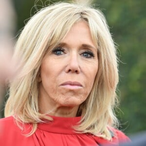 Brigitte Macron au Château de Clos Lucé dans le cadre des célébrations du 500e anniversaire de la mort de Léonard de Vinci, Loir-et-Cher, France, le 2 mai 2019. © David Nivière / Pool / Bestimage