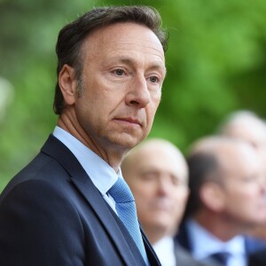 Stéphane Bern - Le président français accueille son homologue italien Sergio Mattarella pour une visite du château du Clos-Lucé dans le cadre de l'hommage au 500e anniversaire de la mort de Léonard de Vinci le 2 mai 2019. © David Nivière / Pool / Bestimage