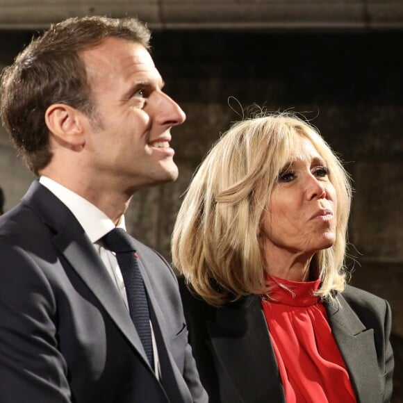 Emmanuel Macron et la première dame Brigitte Macron au Château de Chambord dans le cadre des célébrations du 500e anniversaire de la mort de Léonard de Vinci, Loir-et-Cher, France, le 2 mai 2019.© Stéphane Lemouton / Bestimage