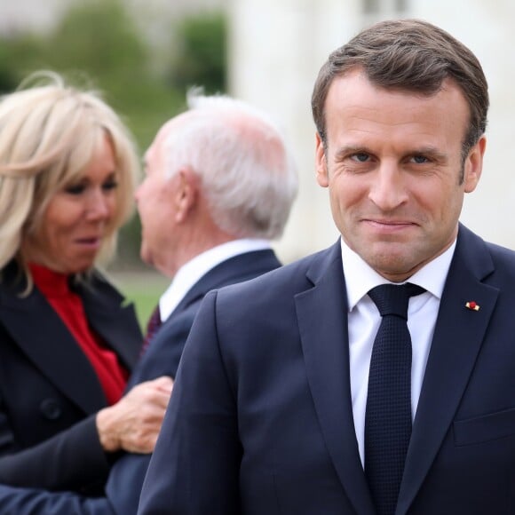 Emmanuel Macron et la première dame Brigitte Macron, le président italien Sergio Mattarella et Laura Mattarella (sa fille) arrivent au Château de Chambord dans le cadre des célébrations du 500e anniversaire de la mort de Léonard de Vinci, Loir-et-Cher, France, le 2 mai 2019.© Stéphane Lemouton / Bestimage