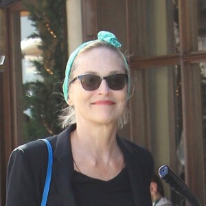 Sharon Stone va déjeuner avec une amie au restaurant "Il Pastaio" à Los Angeles, le 30 avril 2019.