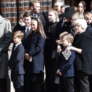 Le prince héritier Frederik de Danemark, la princesse Mary et leurs enfants le prince Christian, la princesse Isabella, le prince Vincent et la princesse Josephine ont assisté le 4 mai 2019 à la cathédrale d'Aarhus aux obsèques de trois des quatre enfants - Alfred, Alma et Agnes - de l'homme d'affaires danois Anders Holch Povlsen, tués à Colombo au Sri Lanka dans les attentats du 21 avril 2019.