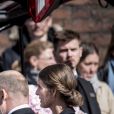 Anders Holch Povlsen et sa femme Anne, avec leur fille Astrid, ont assisté le 4 mai 2019 à la cathédrale d'Aarhus aux obsèques de trois de leurs quatre enfants - Alfred, Alma et Agnes -, tués à Colombo au Sri Lanka dans les attentats du 21 avril 2019.