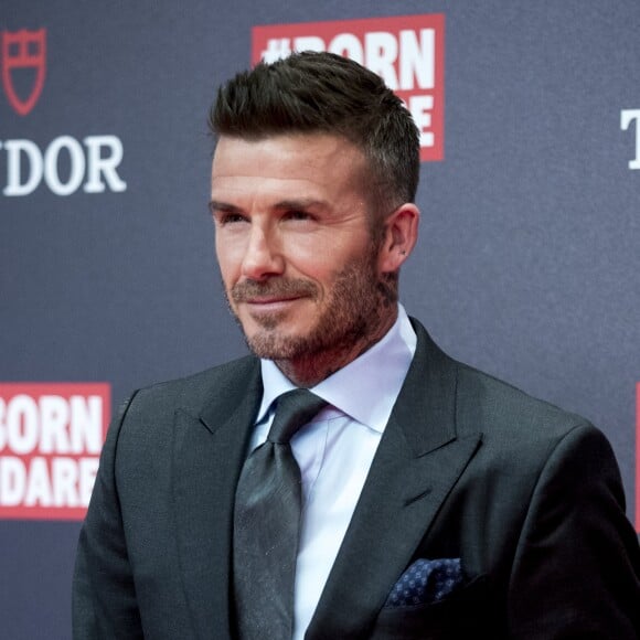 David Beckham assiste à un événement pour la marque "Tudor" à Madrid, en Espagne le 29 avril 2019.