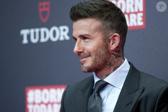 David Beckham assiste à un événement pour la marque "Tudor" à Madrid, en Espagne le 29 avril 2019.