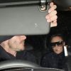 Exclusif  - Victoria Beckham sort de l'hôtel "Connaught" et rejoins son mari David Beckham dans leur voiture. Londres, le 1er février 2018. E