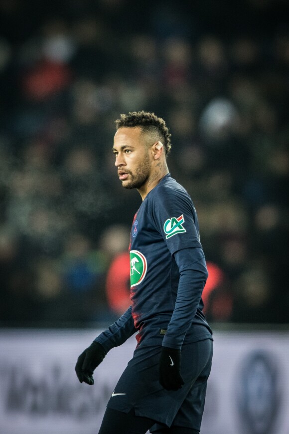 Neymar Jr. lors du match de Coupe de France "PSG - Strasbourg (2-0)" au Parc des Princes à Paris, le 23 janvier 2019.