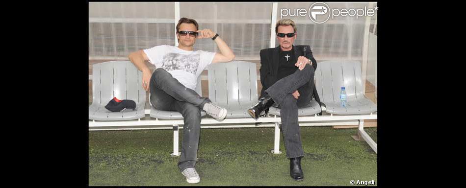 David Et Johnny Hallyday Au Match De Foot Caritatif Purepeople