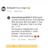 Alexandra Rosenfeld répond aux attaques sur sa silhouette, jugée "trop maigre", le 12 mai 2019 sur Instagram.
