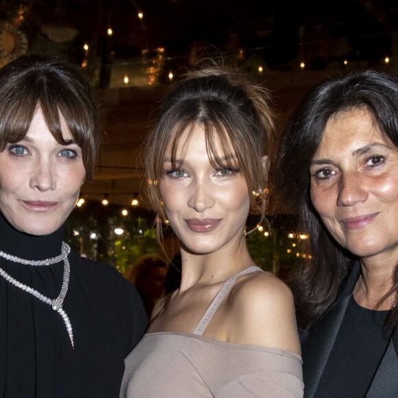 Carla Bruni Sarkozy, Bella Hadid et Emmanuelle Alt - People à la soirée "Dior Vogue" chez "Fred l'écailler" lors du 72ème Festival International du Film de Cannes. Le 15 mai 2019 © Olivier Borde / Bestimage