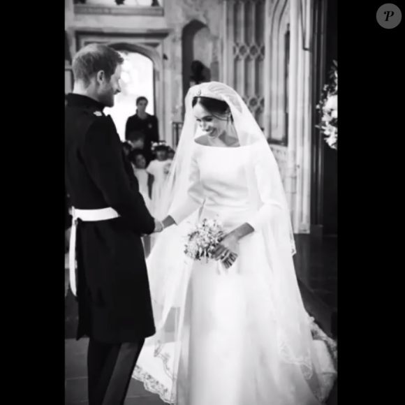 Le prince Harry et Meghan Markle fêtent leur premier anniversaire de mariage sur Instagram, le 19 mai 2019.