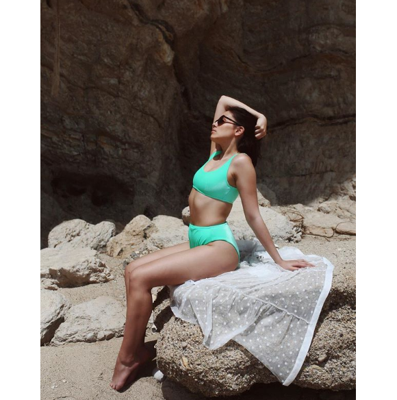Agathe Auproux se dévoile sexy en bikini à Corfou, en Grèce, en mai 2019.