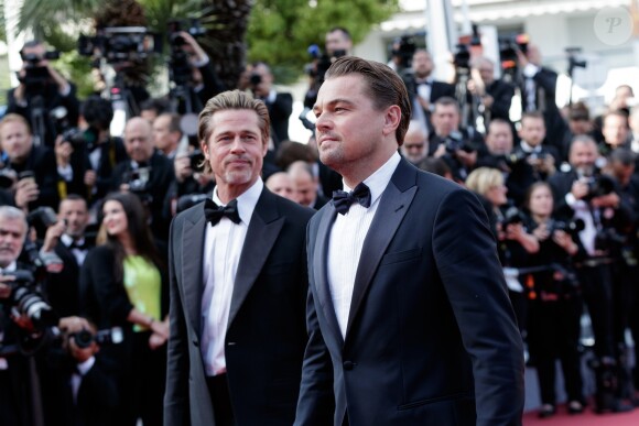 Brad Pitt, Leonardo DiCaprio - Montée des marches du film "Once upon a time... in Hollywood" lors du 72ème Festival International du Film de Cannes. Le 21 mai 2019 © Jacovides-Moreau / Bestimage