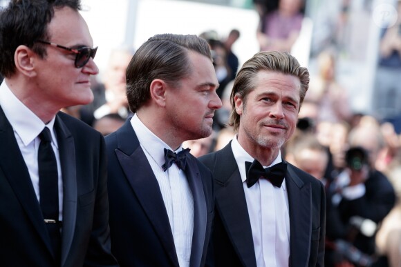 Quentin Tarantino, Leonardo DiCaprio, Brad Pitt - Montée des marches du film "Once upon a time... in Hollywood" lors du 72ème Festival International du Film de Cannes. Le 21 mai 2019 © Jacovides-Moreau / Bestimage