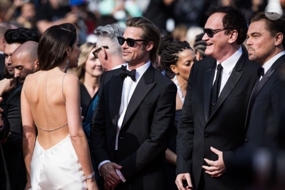 Daniella Pick, Brad Pitt, Quentin Tarantino, Leonardo DiCaprio - Montée des marches du film "Once upon a time... in Hollywood" lors du 72ème Festival International du Film de Cannes. Le 21 mai 2019 © Jacovides-Moreau / Bestimage