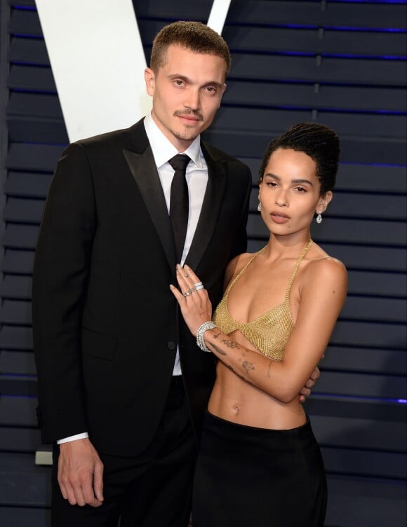 Zoë Kravitz et son fiancé Karl Glusman - Soirée Vanity Fair Oscar Party à Los Angeles. Le 24 février 2019