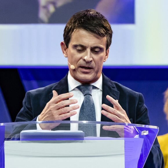 Manuel Valls en meeting pour les élections municipales de Barcelone de 2019. Espagne, le 13 décembre 2018.