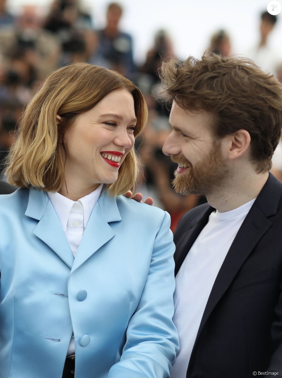 Léa Seydoux et Antoine Reinartz au photocall du film Roubaix, une