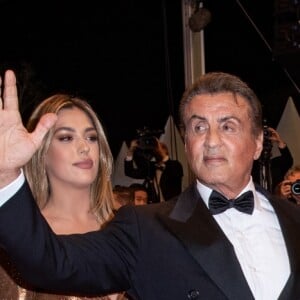 Sylvester Stallone, sa femme Jennifer Flavin et sa fille Sistine - Montée des marches du film "Rambo : First Blood" lors du 72ème Festival International du Film de Cannes. Le 24 mai 2019 © Jacovides-Moreau / Bestimage