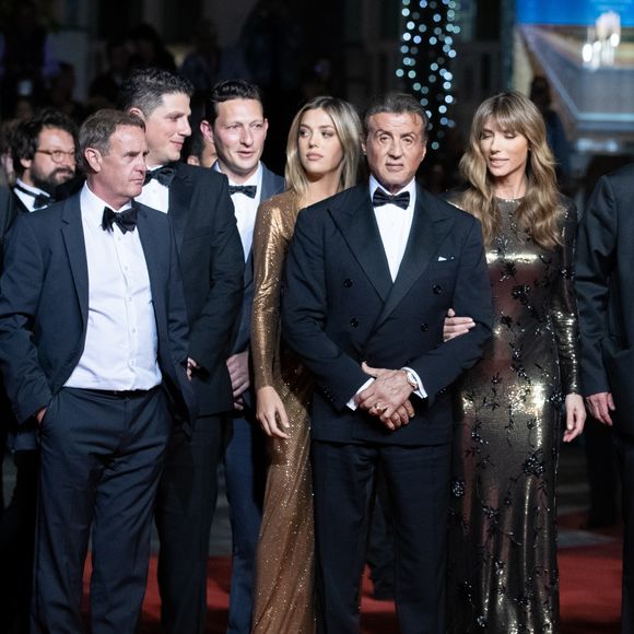 Sylvester Stallone, sa femme Jennifer Flavin et sa fille Sistine - Montée des marches du film "Rambo : First Blood" lors du 72ème Festival International du Film de Cannes. Le 24 mai 2019 © Jacovides-Moreau / Bestimage