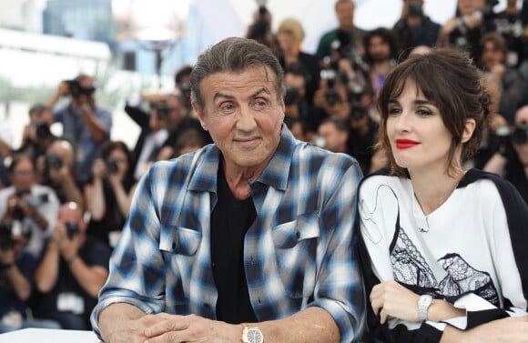 Sylvester Stallone et Paz Vega au photocall du film "Rambo V: Last Blood" lors du 72ème Festival International du film de Cannes, France, le 24 mai 2019. © Jacovides-Moreau/Bestimage