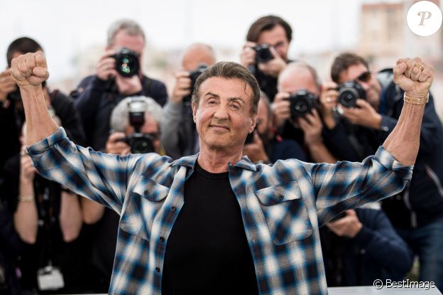 Sylvester Stallone au photocall du film "Rambo V: Last Blood" lors du 72ème Festival International du film de Cannes, France, le 24 mai 2019. © Jacovides-Moreau/Bestimage