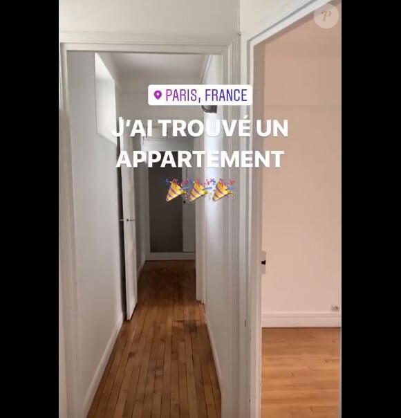 Agathe Auproux partage une vidéo de son nouvel appartement à Paris.
