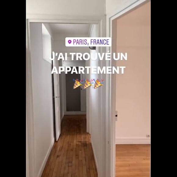 Agathe Auproux partage une vidéo de son nouvel appartement à Paris.