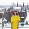 Jessica Chastain fait la promotion du film "Dark Phoenix" sur le toit de l'hôtel Ritz Carlton de Moscou, Russie, le 20 mai 2019.