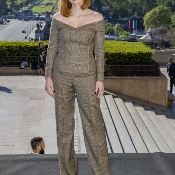 Jessica Chastain au photocall de "X-Men: Dark Phoenix" sur l'esplanade du Trocadéro à Paris, le 26 avril 2019. © Olivier Borde/Bestimage