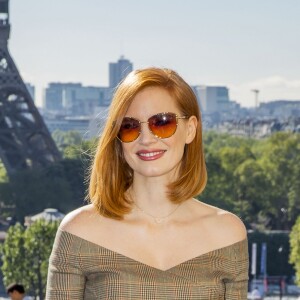 Jessica Chastain au photocall de "X-Men: Dark Phoenix" sur l'esplanade du Trocadéro à Paris, le 26 avril 2019. © Olivier Borde/Bestimage