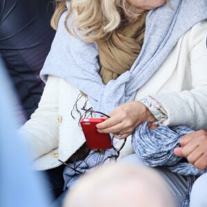 Valérie Trierweiler, en tant que journaliste en reportage pour un magazine, et son compagnon l'ancien rugbyman et présentateur TV Romain Magellan, sur place lui pour présenter et animer "Le match des Légendes" durant lequel de grands noms du football et du rugby se sont affrontés pour une mi-temps de foot et une autre de rugby au profit de l'association "Un sourire, un espoir pour la vie" au stade Chaban Delmas, à Bordeaux, France, le 27 Mai 2019. © Patrick Bernard/Bestimage