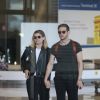 Jamie Bell et sa compagne Kate Mara arrivent à l'aéroport de Roissy Charles-de-Gaulle le 24 juin 2017