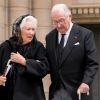 Le roi Albert II de Belgique et la reine Paola de Belgique - Obsèques de S.A.R. le Grand-Duc Jean de Luxembourg en la cathédrale Notre-Dame à Luxembourg le 4 mai 2019.