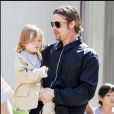 Brad Pitt et sa fille Vivienne à la Nouvelle-Orléans, en 2011.