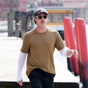 Brad Pitt voyage à Venise le 28 mai 2019.